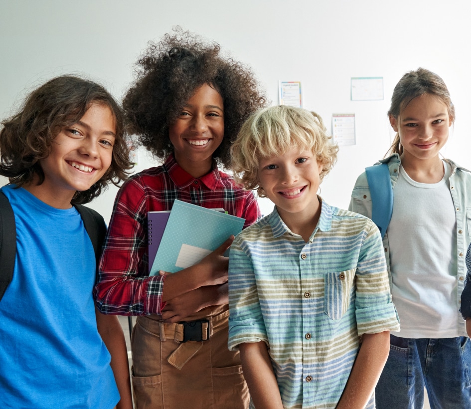 Five students in Junior High (3rd Cycle)